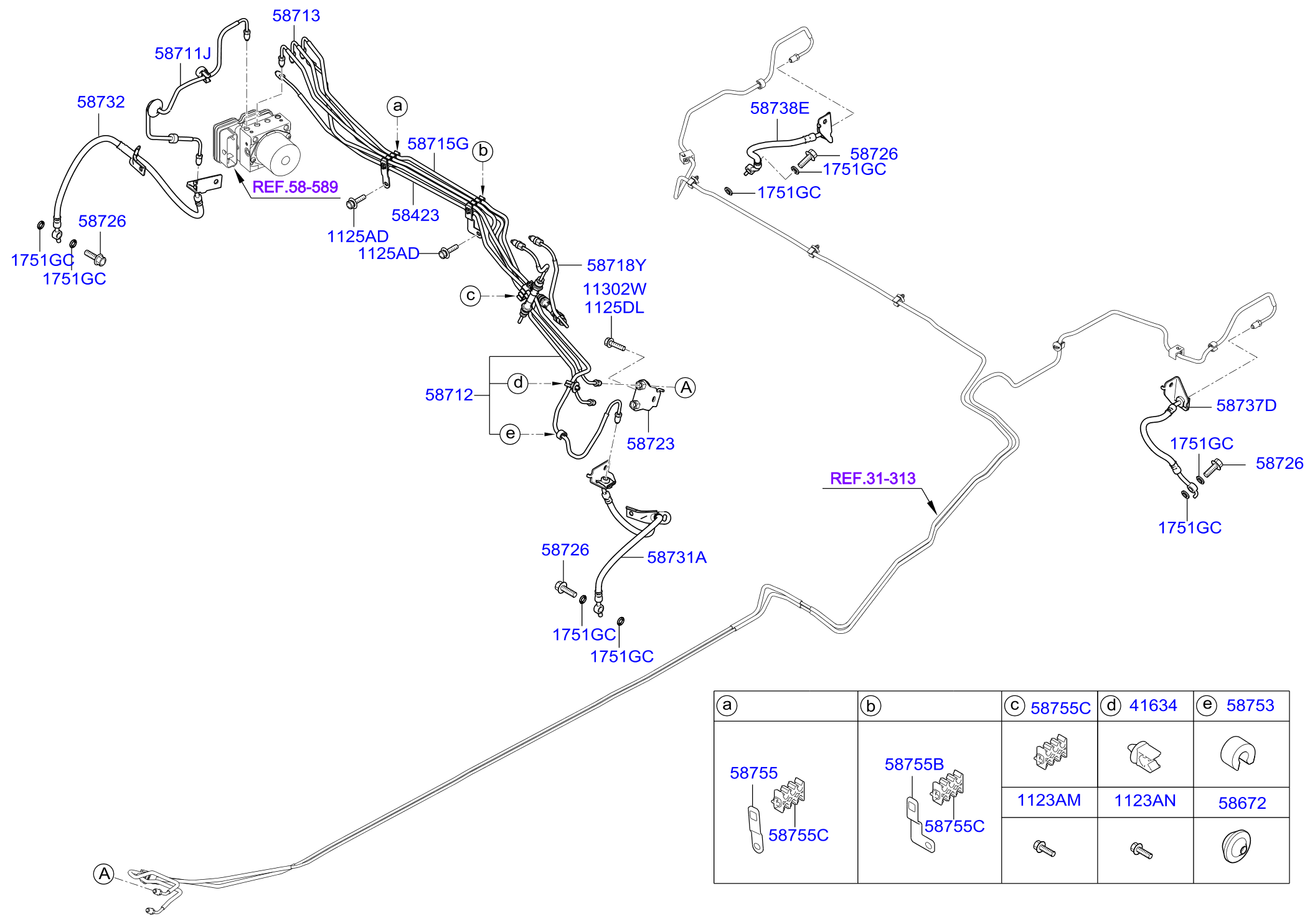 Full size assembly image of BRAKE FLUID LINE (1/1)