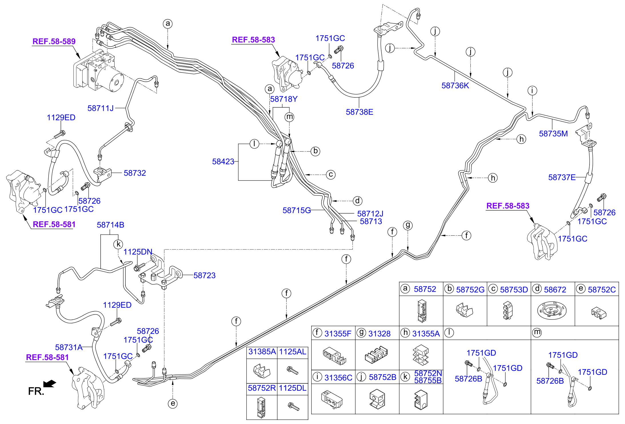 Full size assembly image of BRAKE FLUID LINE (1/1)