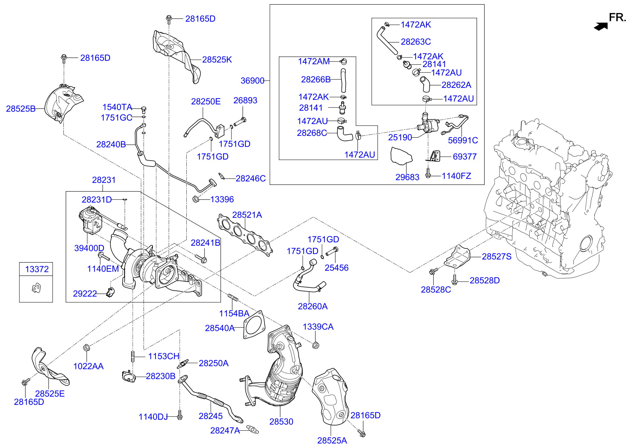 Full size assembly image of EXHAUST MANIFOLD (1/1)