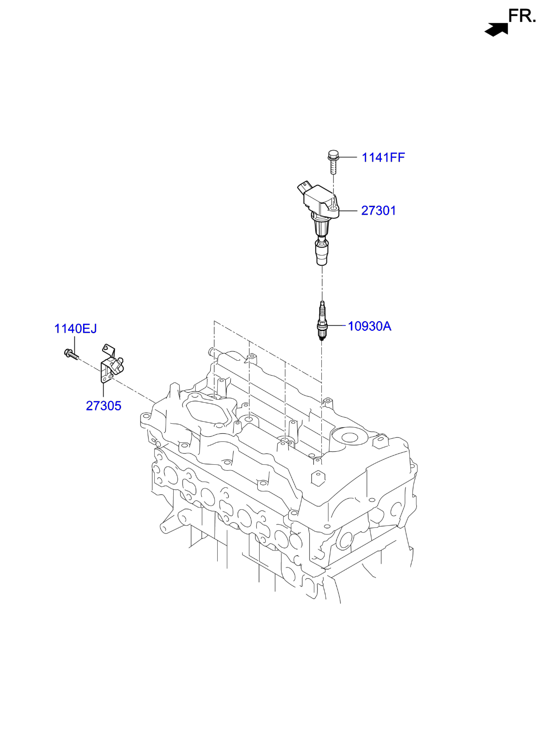 Full size assembly image of SPARK PLUG & CABLE (1/1)