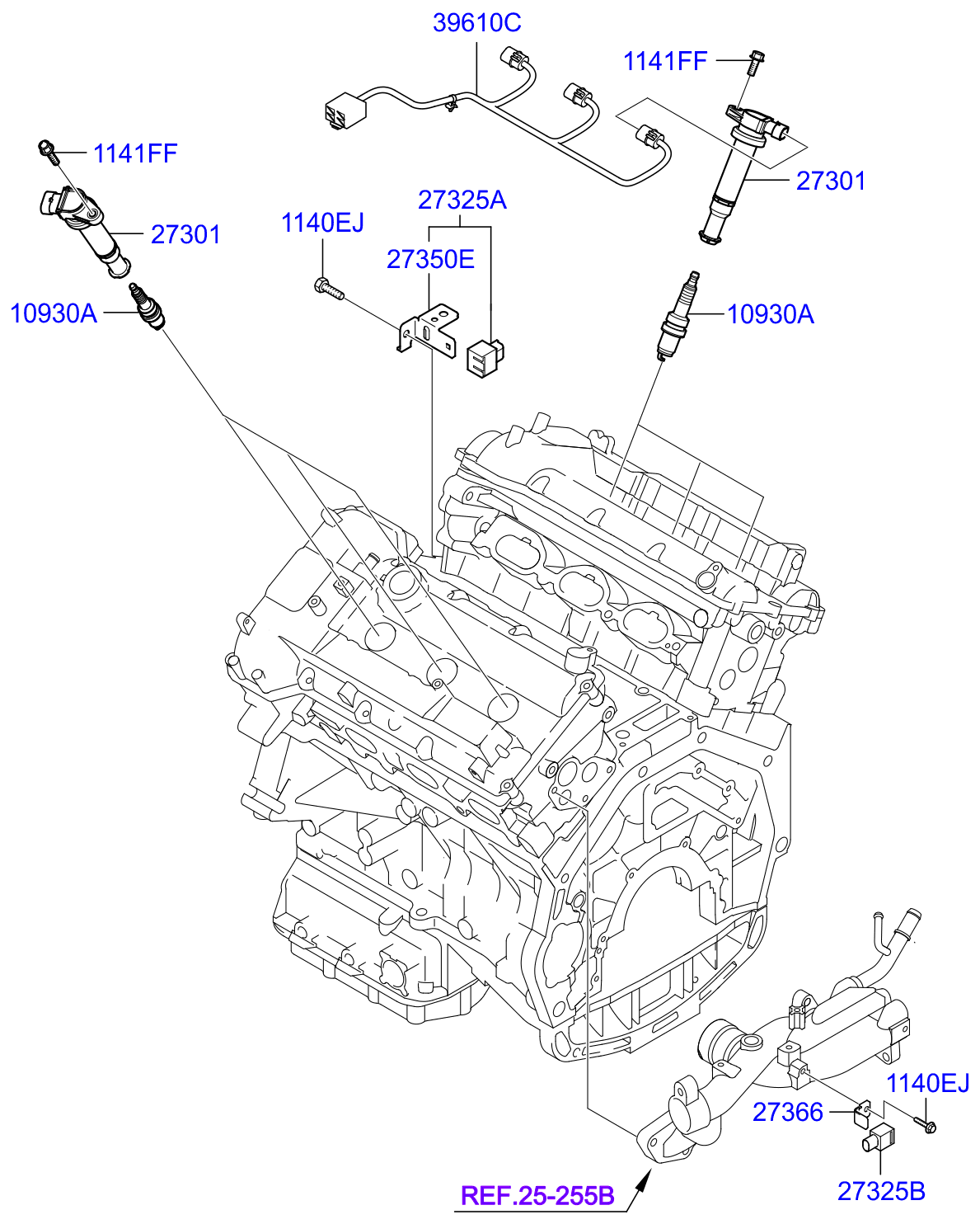 Full size assembly image of SPARK PLUG & CABLE (1/1)