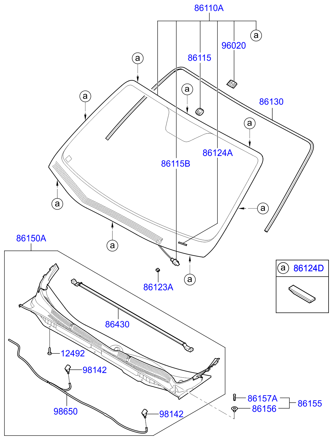 Full size assembly image of WINDSHIELD GLASS (1/1)