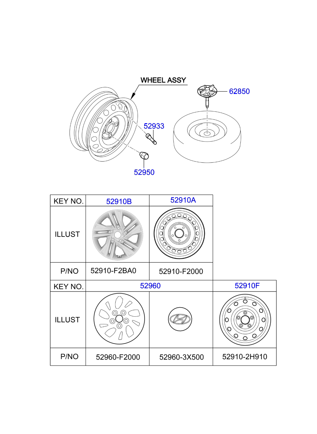 Full size assembly image of WHEEL & CAP (1/1)