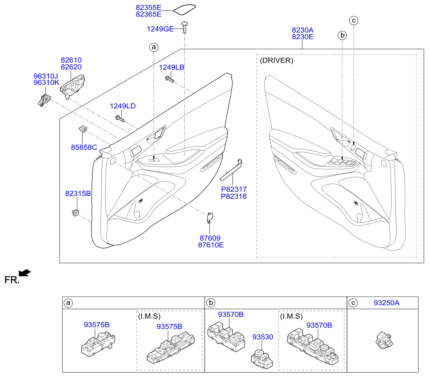 Full size assembly image of FRONT DOOR TRIM (1/1)