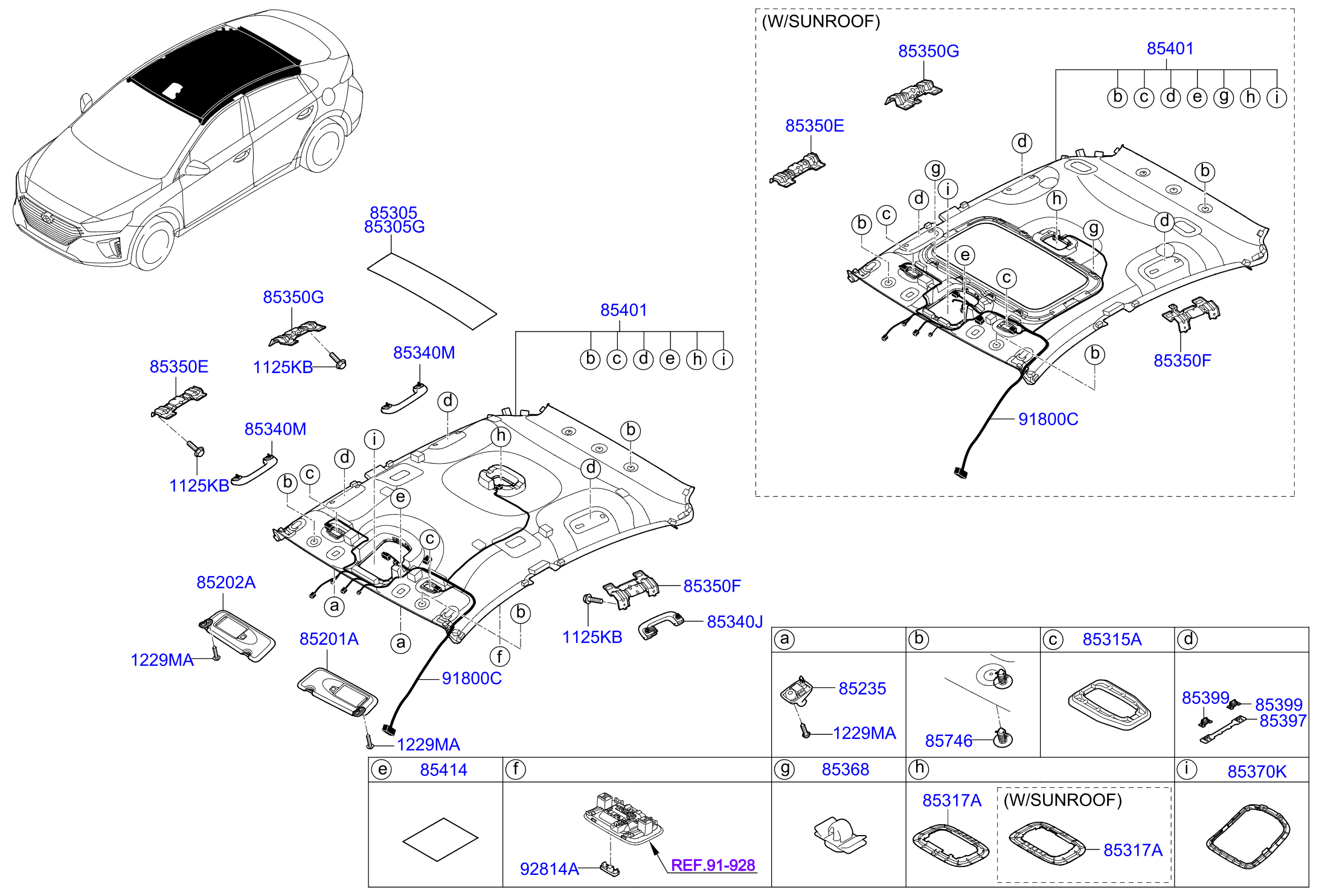 Full size assembly image of SUNVISOR & HEAD LINING (1/1)