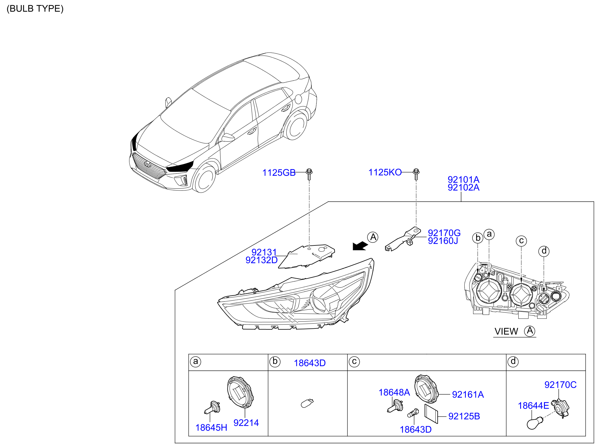 Full size assembly image of HEAD LAMP (1/3)