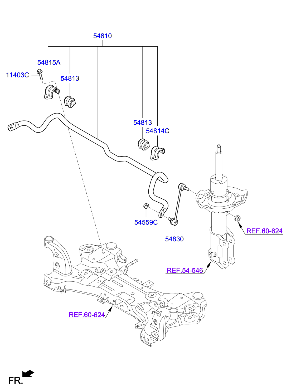 Full size assembly image of FRONT SUSPENSION CONTROL ARM (1/1)