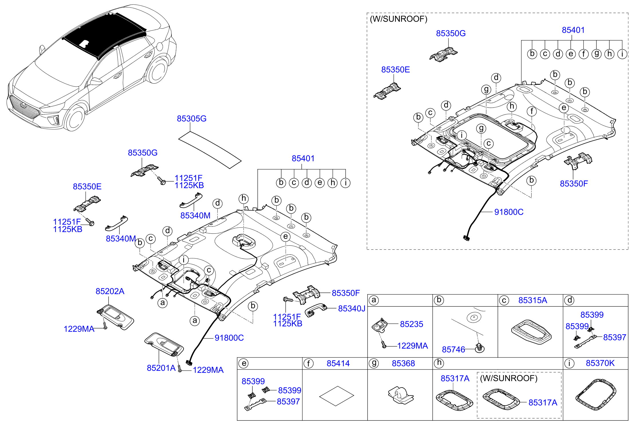 Full size assembly image of SUNVISOR & HEAD LINING (1/2)