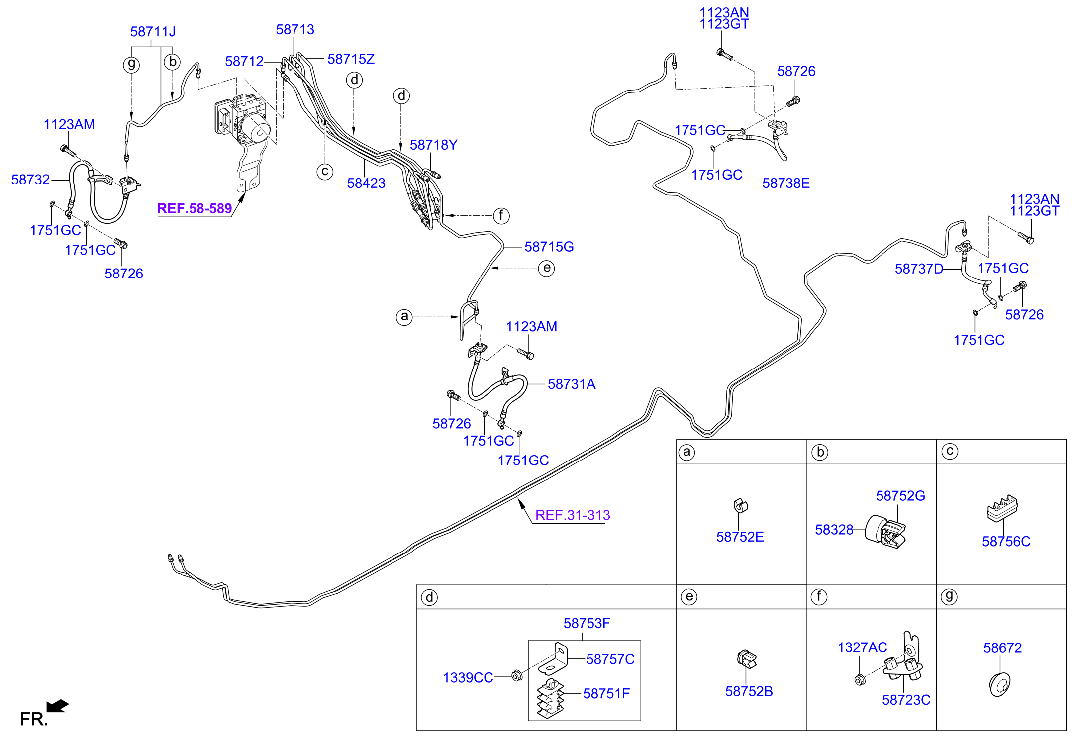 Full size assembly image of BRAKE FLUID LINE (1/1)