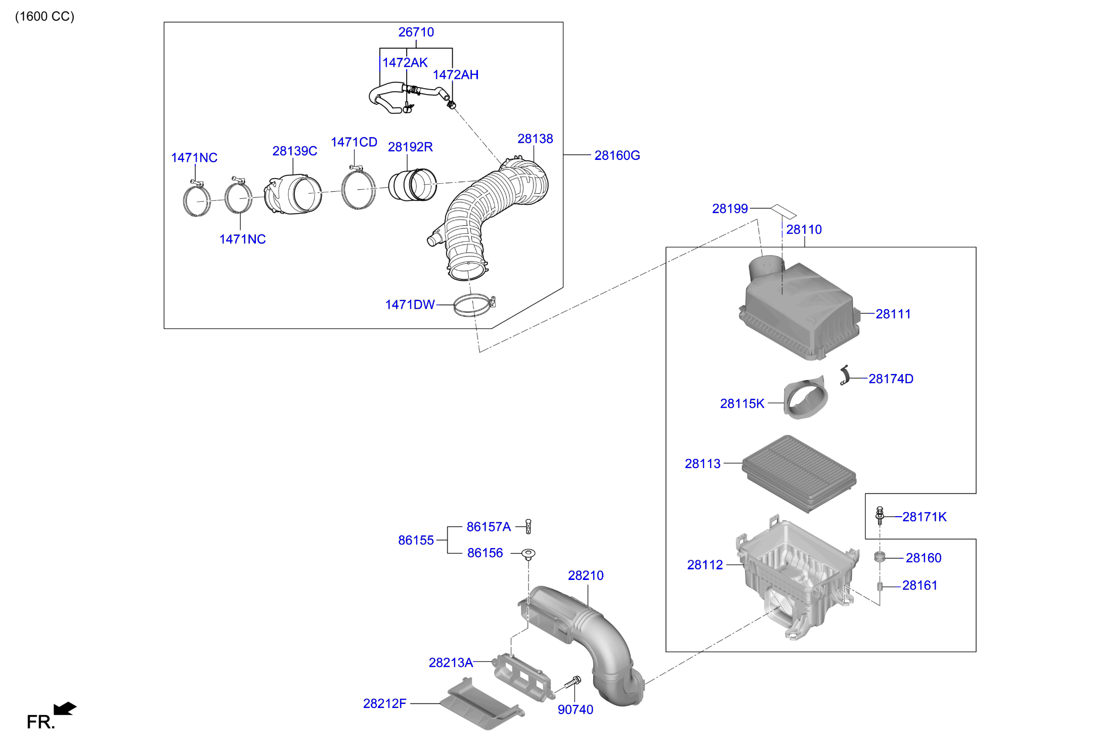 Full size assembly image of AIR CLEANER (1/1)