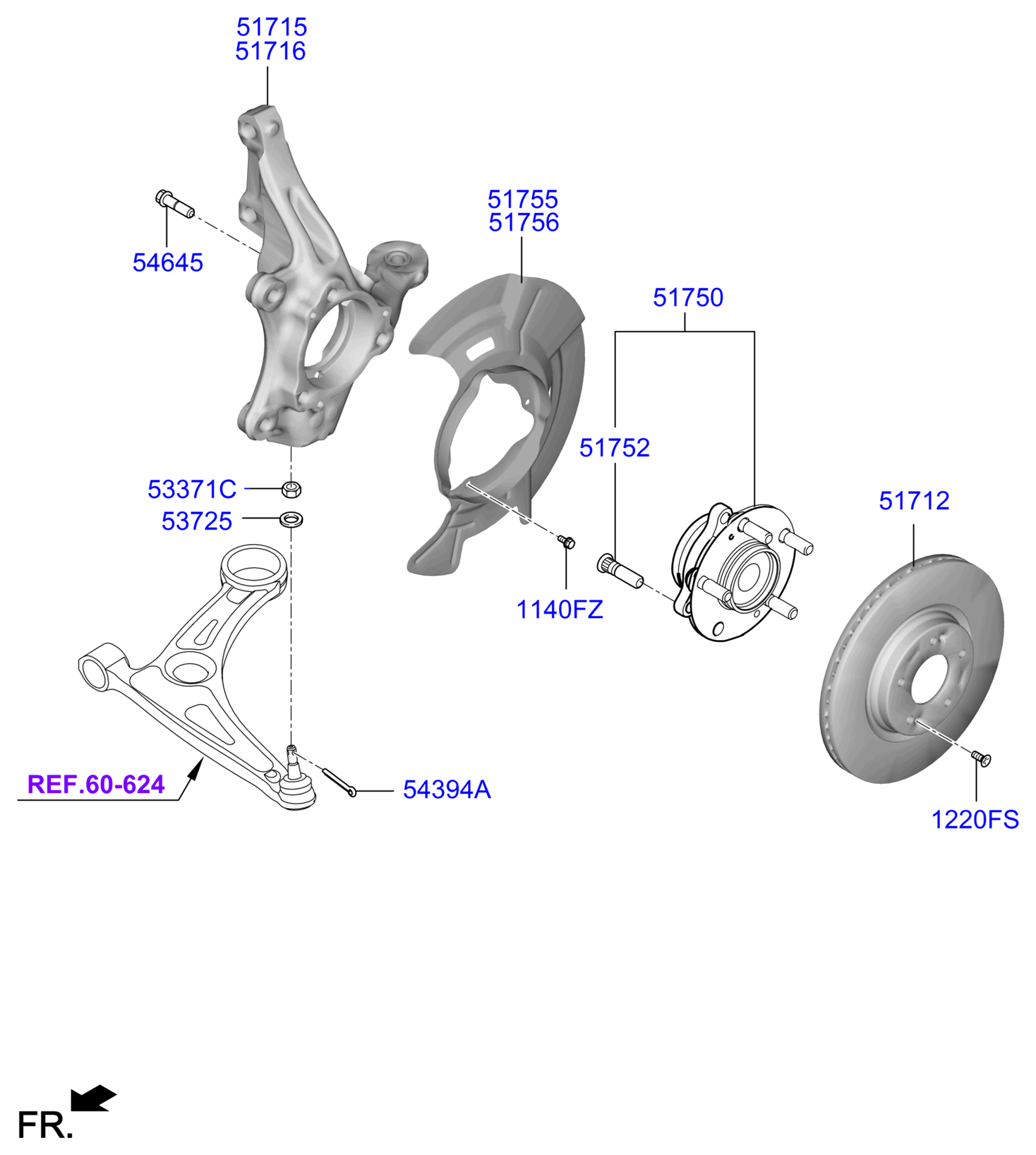 Full size assembly image of FRONT AXLE (1/1)