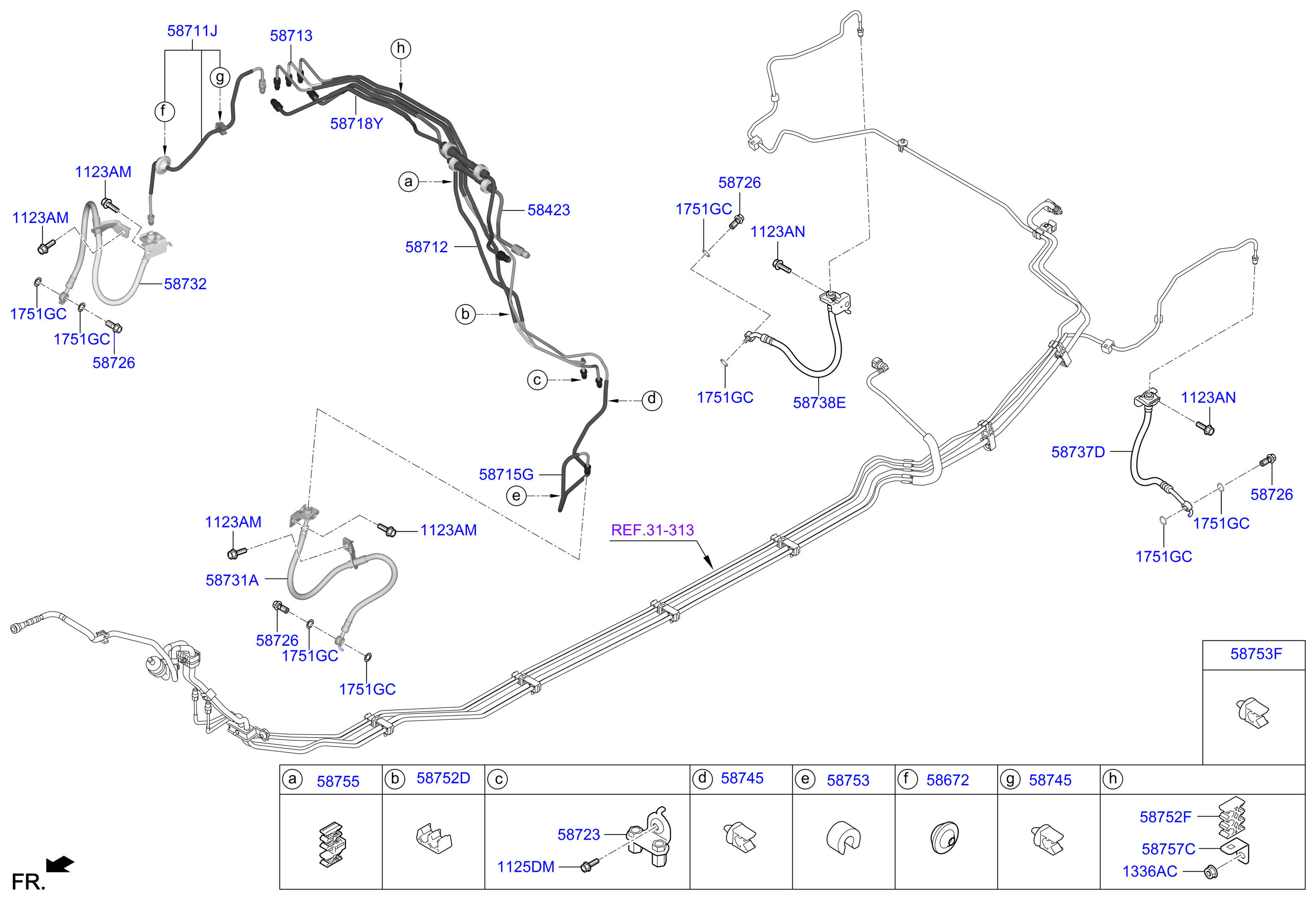 Full size assembly image of BRAKE FLUID LINE (1/1)