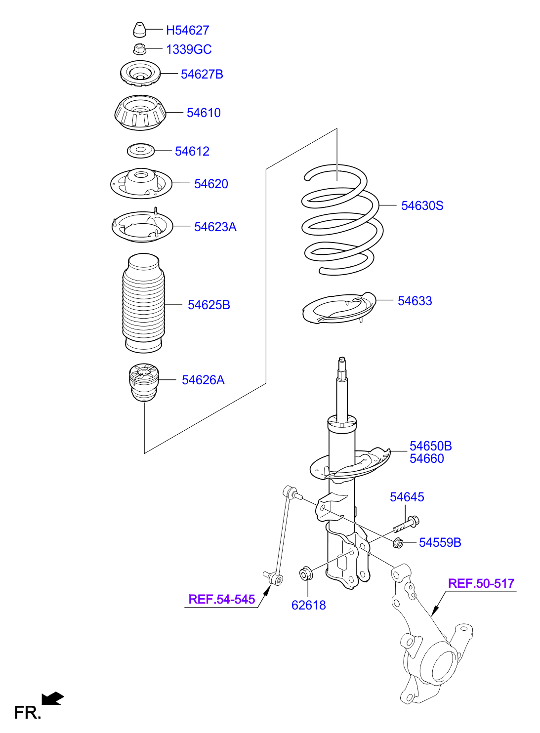 Full size assembly image of FRONT SPRING & STRUT (1/1)