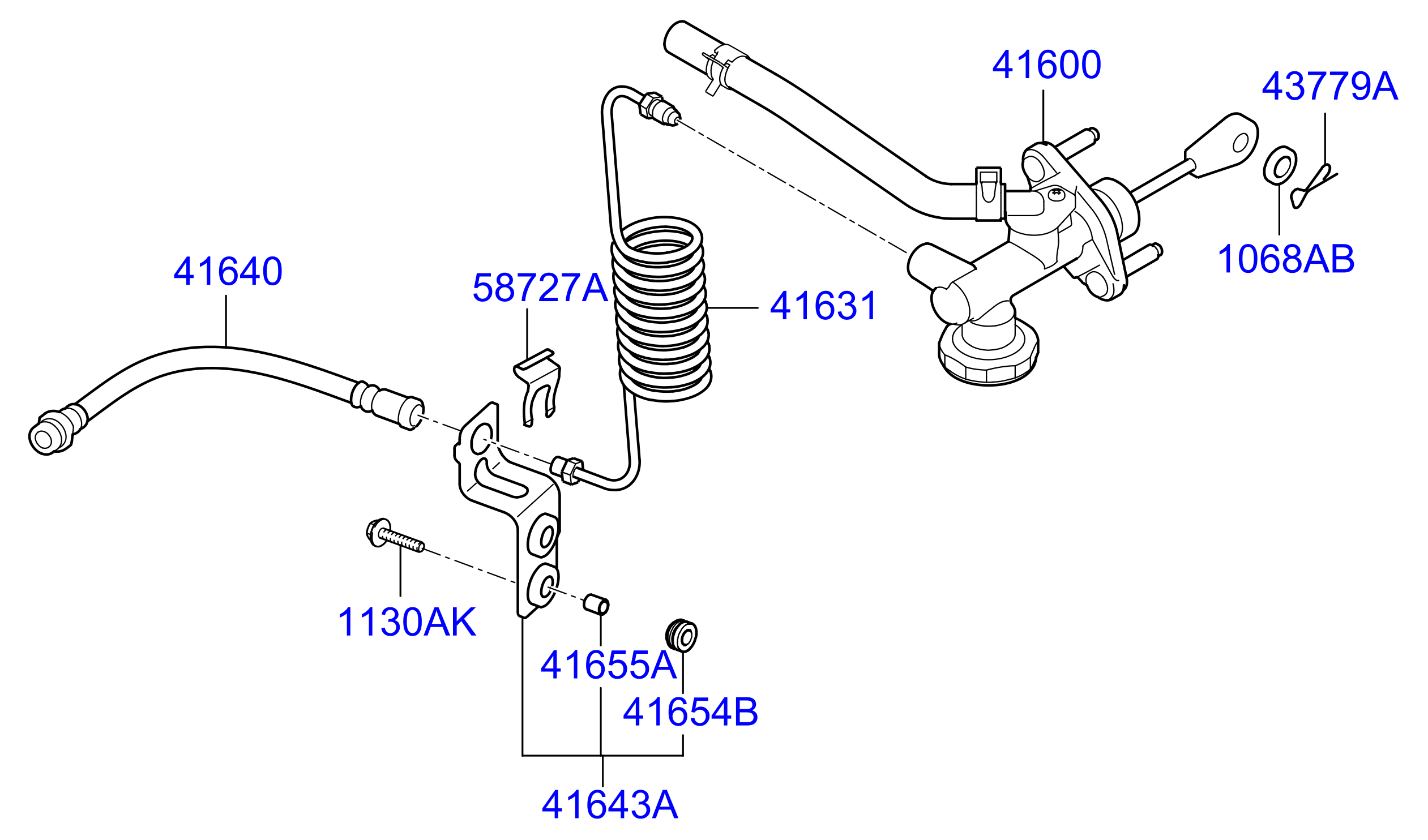 Full size assembly image of CLUTCH MASTER CYLINDER (1/1)