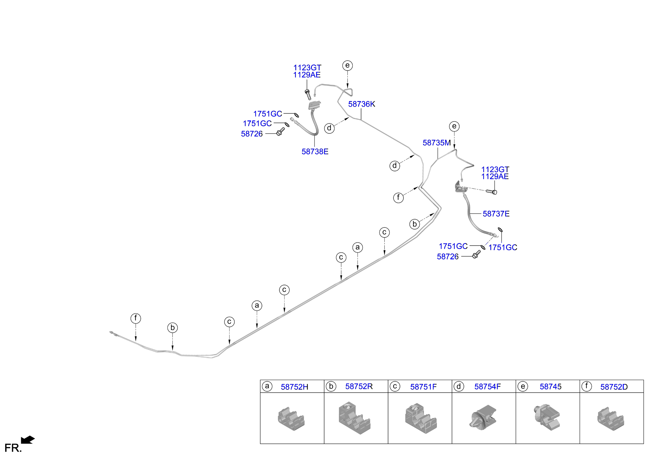 Full size assembly image of BRAKE FLUID LINE (1/2)