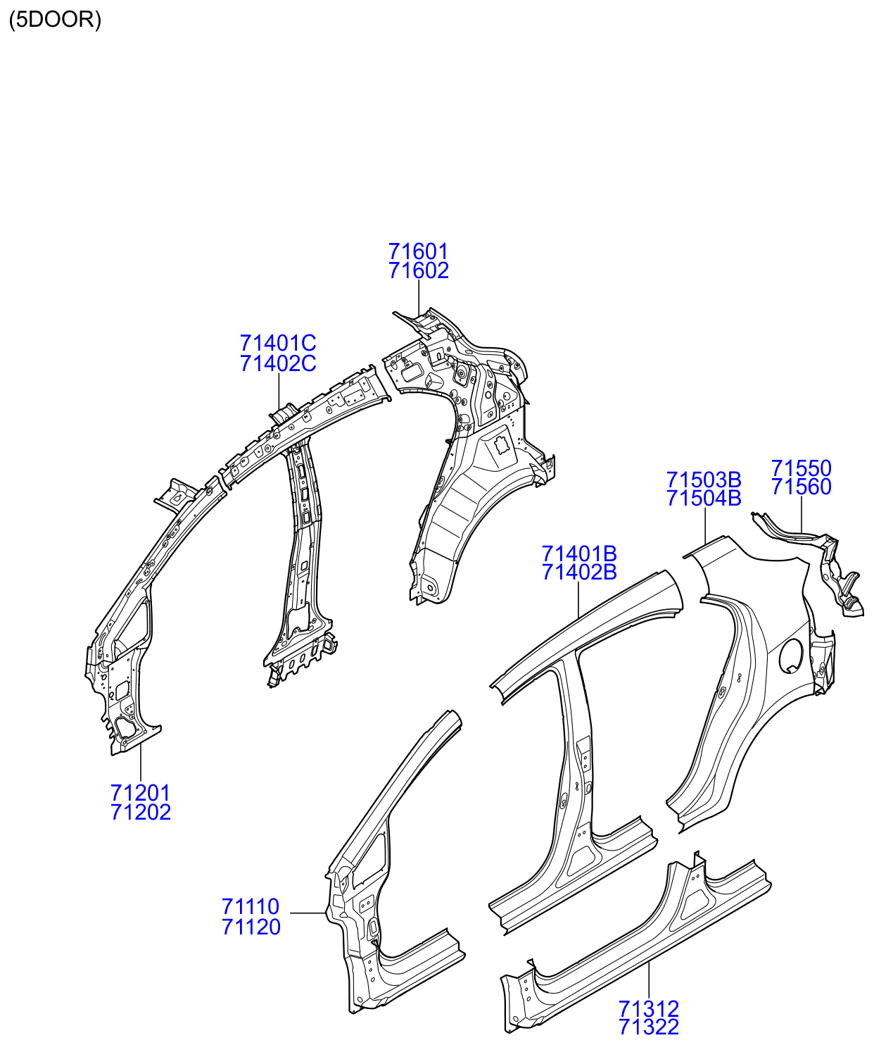 Full size assembly image of SIDE BODY PANEL (1/2)