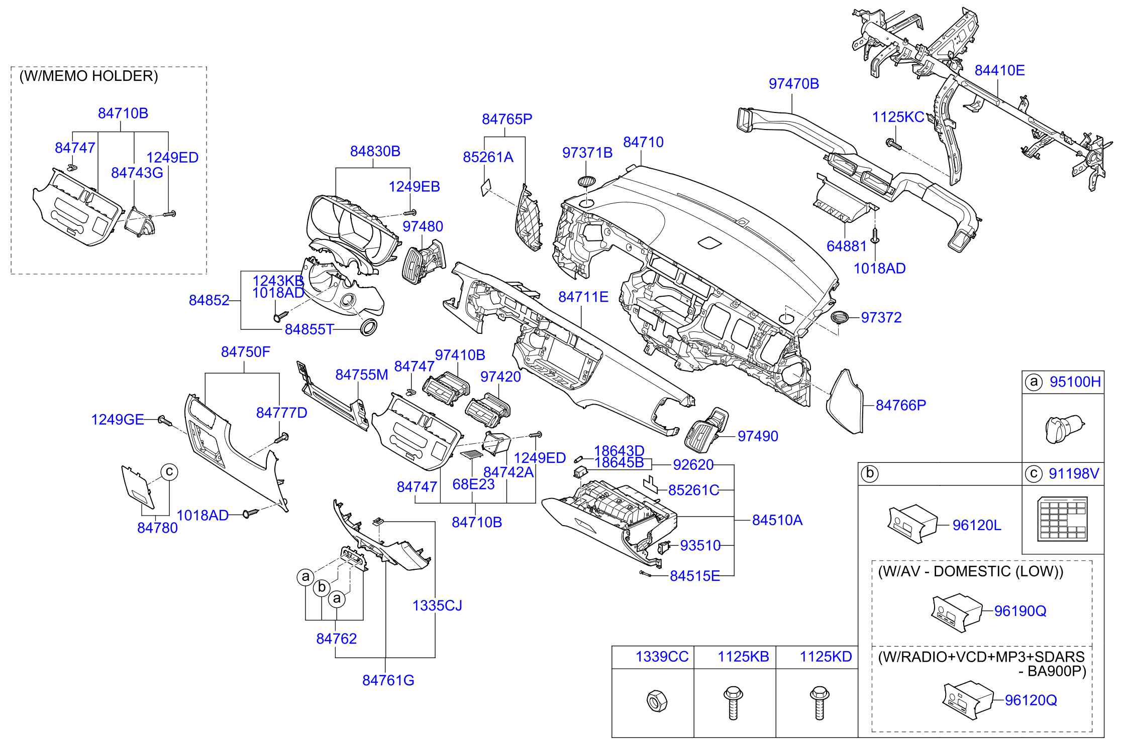 Full size assembly image of CRASH PAD (1/1)