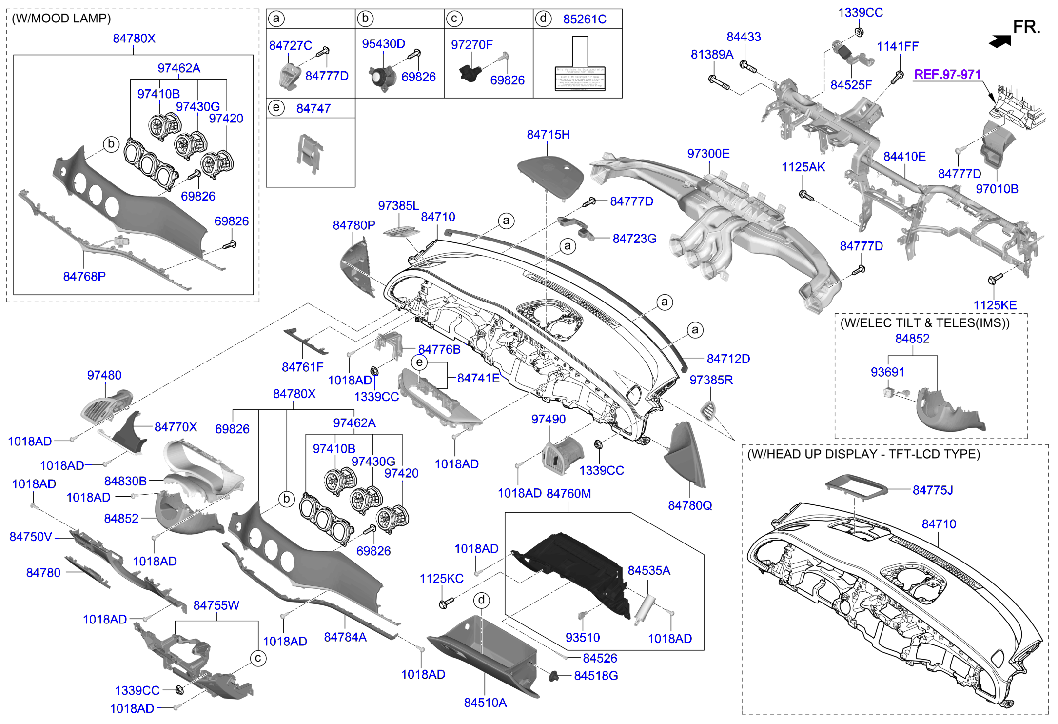 Full size assembly image of CRASH PAD (1/1)