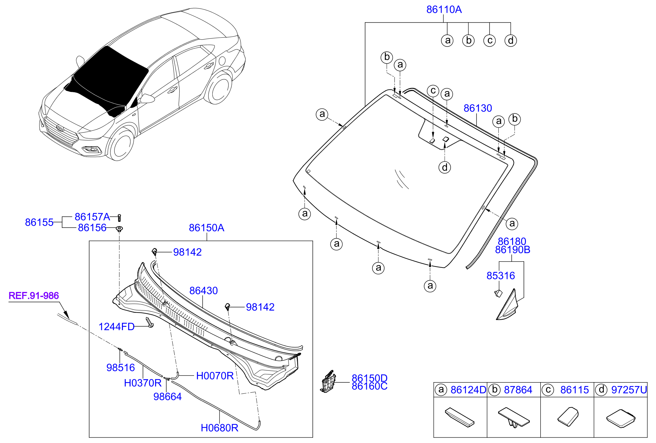 Full size assembly image of WINDSHIELD GLASS (1/1)