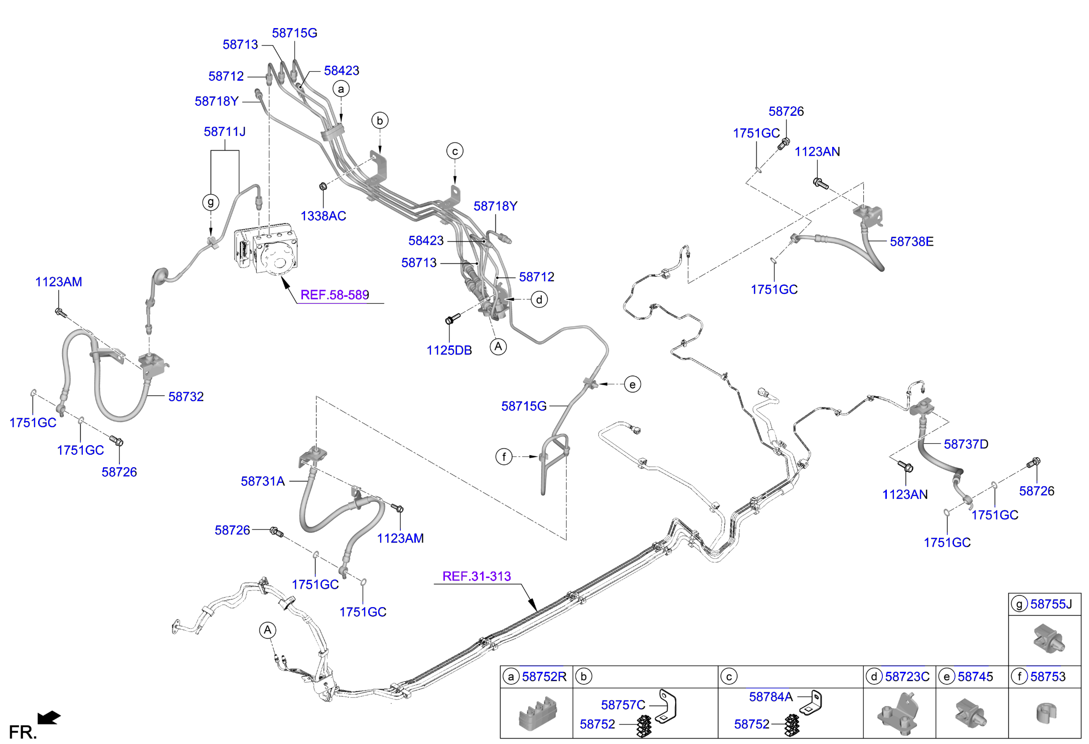 Full size assembly image of BRAKE FLUID LINE (1/1)