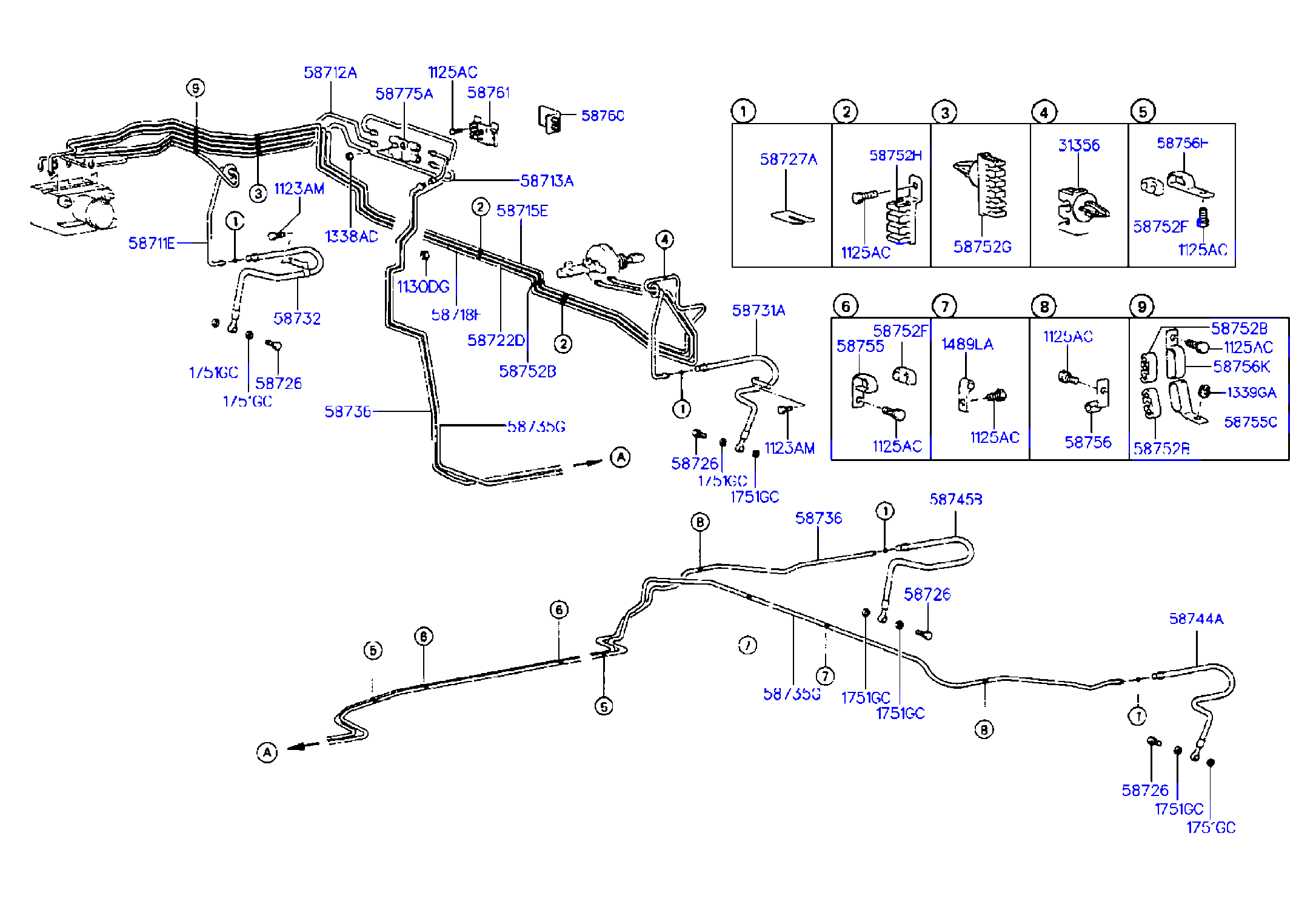 Full size assembly image of BRAKE FLUID LINES(-ABS) (1/1)