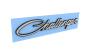 View NAMEPLATE. Front Fender. Challenger (Script). Right or Left.  Full-Sized Product Image