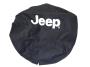 Image of Tire Cover. 'White Jeep logo on. image for your Jeep Wrangler  