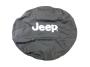 View Silver Jeep logo on Khaki Denim, Fits P255/75R16 tires Full-Sized Product Image 1 of 2