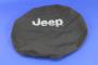 View Silver Jeep logo on Khaki Denim, Fits P255/75R16 tires Full-Sized Product Image