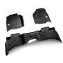 Image of All-weather Floor Mats, bucket-style, Crew Cab, Black. These black all-weather. image
