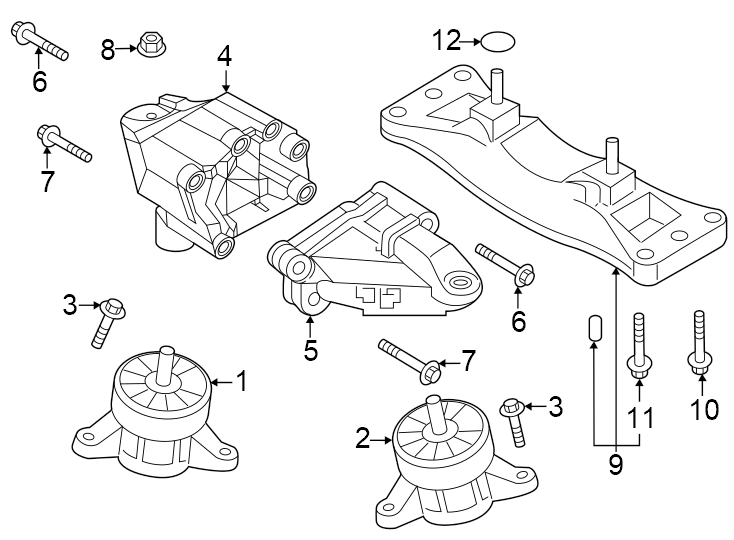 Diagram Engine & TRANS mounting. for your Genesis
