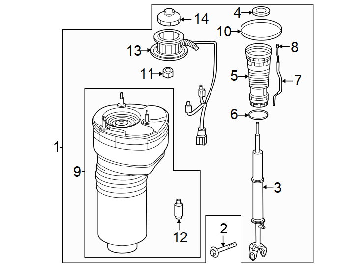Diagram Rear suspension. Shocks & components. for your Genesis