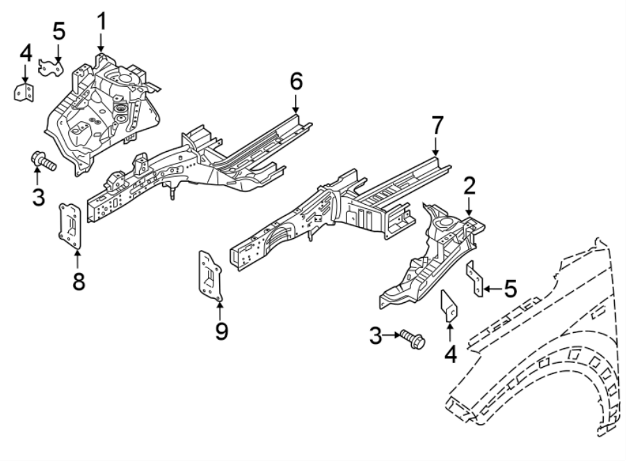 Diagram FENDER. INNER COMPONENTS. for your Hyundai