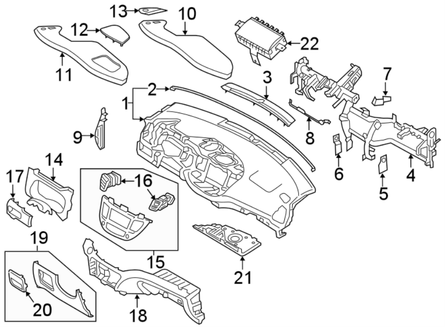 Diagram INSTRUMENT PANEL. for your 2005 Hyundai Elantra 2.0L M/T GLS Sedan 