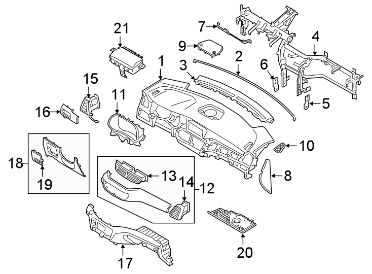 Diagram INSTRUMENT PANEL. for your 2005 Hyundai Elantra 2.0L M/T GLS Sedan 