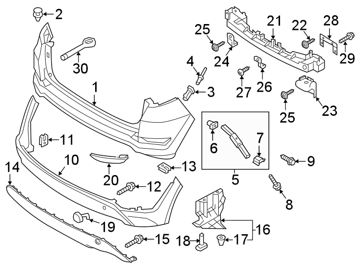 6REAR BUMPER. BUMPER & COMPONENTS.https://images.simplepart.com/images/parts/motor/fullsize/1002830.png