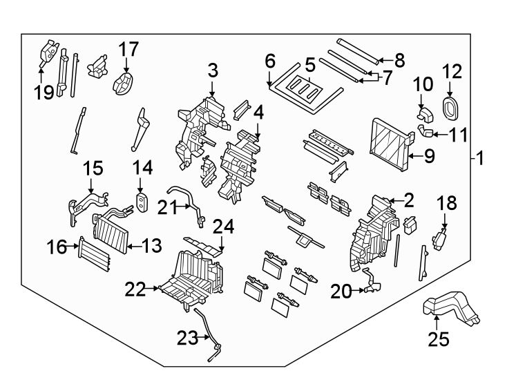 2Air conditioner & heater. Evaporator & heater components.https://images.simplepart.com/images/parts/motor/fullsize/1003115.png