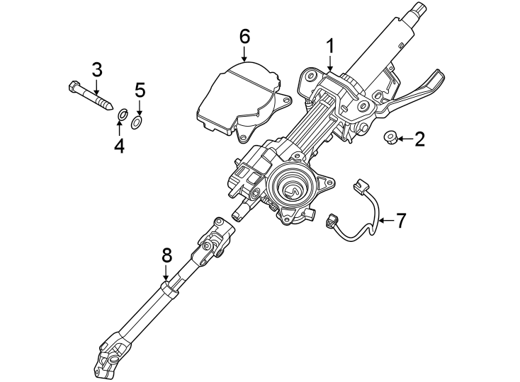 Diagram Steering column assembly. for your 2022 Hyundai Tucson   