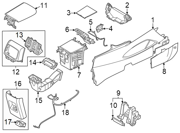Diagram Console. for your 2011 Hyundai Tucson   