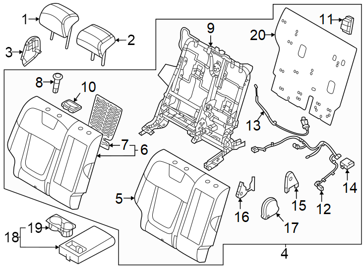 1Seats & tracks. Rear seat components.https://images.simplepart.com/images/parts/motor/fullsize/1003602.png