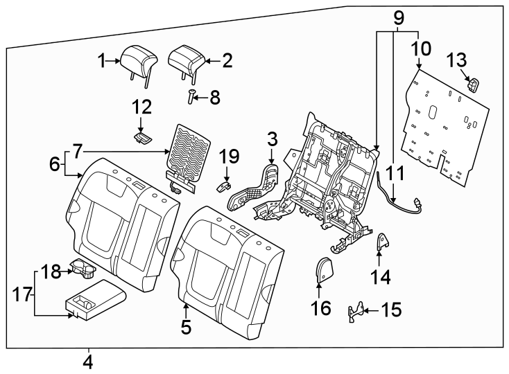 1Seats & tracks. Rear seat components.https://images.simplepart.com/images/parts/motor/fullsize/1003605.png