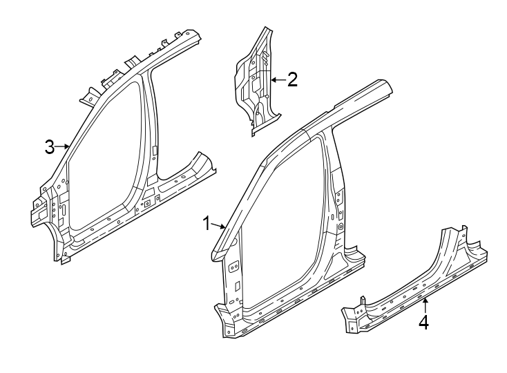 Diagram Pillars. Rocker & floor. Aperture panel. Rocker panel. for your 2007 Hyundai Santa Fe   
