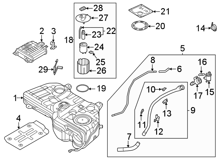 11Fuel system components.https://images.simplepart.com/images/parts/motor/fullsize/1003818.png