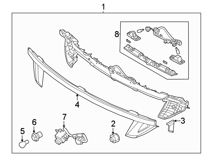 Diagram Rear lamps. Combination lamps. for your 2020 Hyundai Accent   