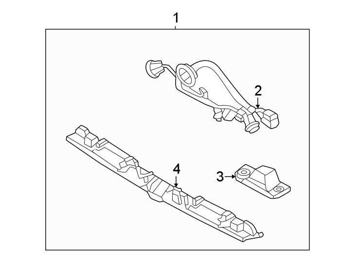 Diagram Rear lamps. License lamps. for your 2024 Hyundai Tucson   