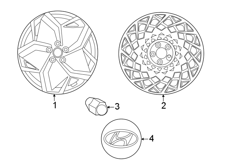 Diagram 19" wheels. 20" wheels. for your 2012 Hyundai Azera   