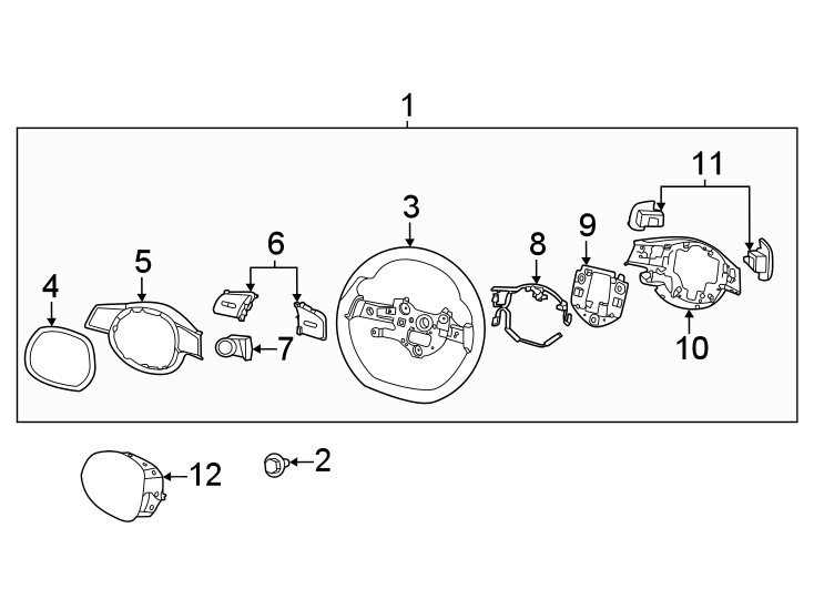 Diagram Steering wheel & trim. for your 2002 Hyundai Sonata   