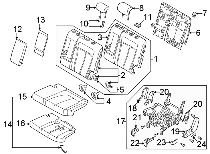 10Seats & tracks. Rear seat components.https://images.simplepart.com/images/parts/motor/fullsize/1006335.png