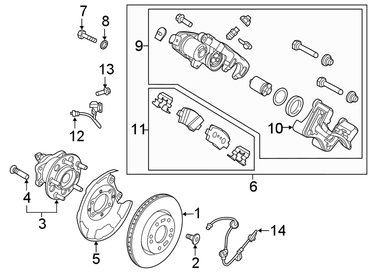 6Rear suspension. Brake components.https://images.simplepart.com/images/parts/motor/fullsize/1006495.png