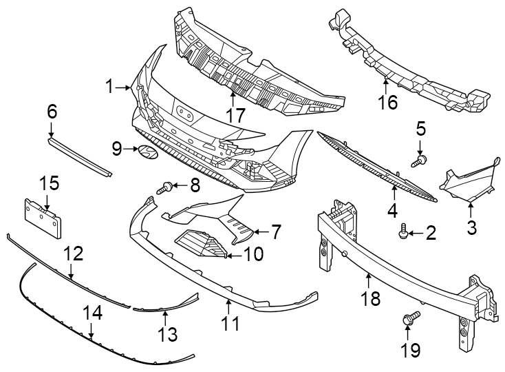 9Front bumper & grille. Bumper & components.https://images.simplepart.com/images/parts/motor/fullsize/1008019.png